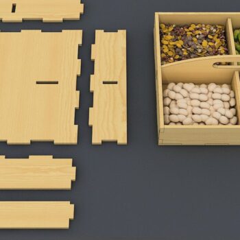 Intra απο ξύλο plywood 3mm-4mm πάχος – Δίσκος πρωινού κόντρα πλακέ Αρχεία κοπής με λέιζερ Δίασταση  20x20 cm INTRAFABR-37087713 - Image 1