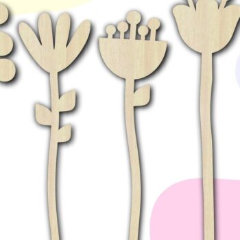 Intra απο ξύλο plywood 3mm-4mm πάχος – Λουλούδια από κόντρα πλακέ Files Cut Laser Δίασταση  20x20 cm INTRAFABR-38056247 - Image 4