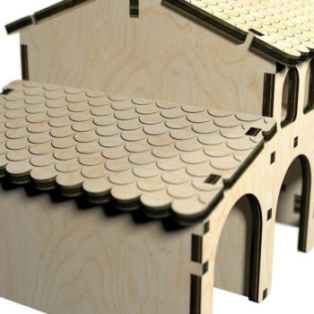 Intra απο ξύλο plywood 3mm-4mm πάχος – από κόντρα πλακέ Χάμστερ Σπίτι Δίασταση  20x20 cm INTRAFABR-31210214 - Image 2