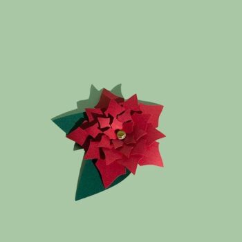 Intra απο ξύλο plywood 3mm-4mm πάχος – Poinsettia Δίασταση  20x20 cm INTRAFABR-41784646 - Image 1