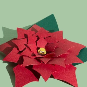 Intra απο ξύλο plywood 3mm-4mm πάχος – Poinsettia Δίασταση  20x20 cm INTRAFABR-41784646 - Image 4