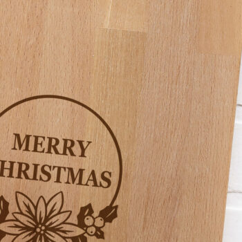 Intra απο ξύλο plywood 3mm-4mm πάχος – Μονόγραμμα Poinsettia και Holly Christmas Δίασταση 20x20 cm INTRAFABR-20085324 - Image 2