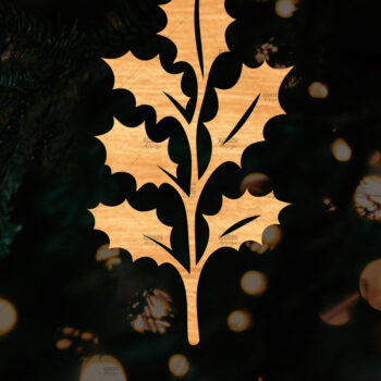 Intra απο ξύλο plywood 3mm-4mm πάχος – Λουλούδι Poinsettia Cut Laser Δίασταση  20x20 cm INTRAFABR-111693162 - Image 1