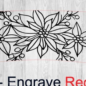 Intra απο ξύλο plywood 3mm-4mm πάχος – Topper με κλιπ μαλλιών Poinsettia Δίασταση  20x20 cm INTRAFABR-80093704 - Image 3