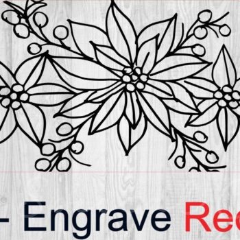 Intra απο ξύλο plywood 3mm-4mm πάχος – Topper με κλιπ μαλλιών Poinsettia Δίασταση  20x20 cm INTRAFABR-80093704 - Image 4