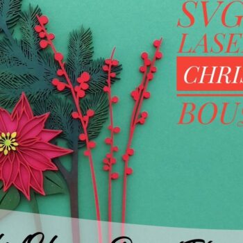 Intra απο ξύλο plywood 3mm-4mm πάχος – Λουλούδι κομμένο με λέιζερ Poinsettia Δίασταση  20x20 cm INTRAFABR-34380322 - Image 1