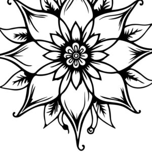 Intra απο ξύλο plywood 3mm-4mm πάχος – Διανυσματικό αρχείο κοπής Poinsettia Δίασταση  20x20 cm INTRAFABR-84625324