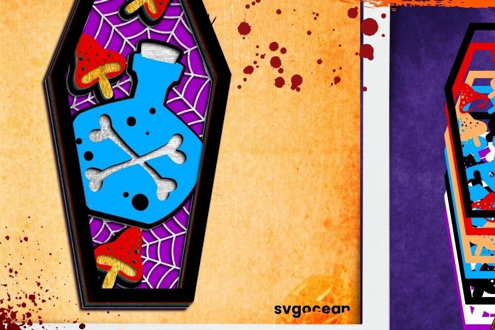 Intra απο ξύλο plywood 3mm-4mm πάχος – Poison Coffin 3D Δίασταση  20x20 cm INTRAFABR-36604059