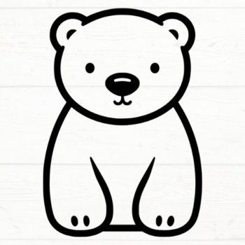 Intra απο ξύλο plywood 3mm-4mm πάχος – Polar Bear, DXF, EPS, JPG, PNG Δίασταση  20x20 cm INTRAFABR-115722454 - Image 2