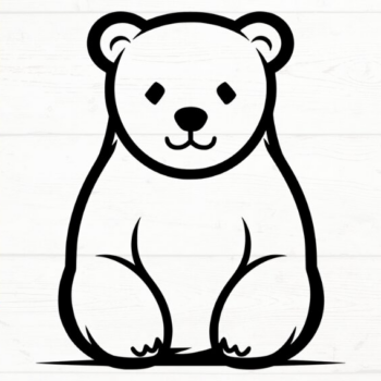 Intra απο ξύλο plywood 3mm-4mm πάχος – Polar Bear, DXF, EPS, JPG, PNG Δίασταση  20x20 cm INTRAFABR-115722454 - Image 3