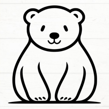 Intra απο ξύλο plywood 3mm-4mm πάχος – Polar Bear, DXF, EPS, JPG, PNG Δίασταση  20x20 cm INTRAFABR-115722454 - Image 4