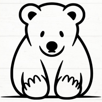 Intra απο ξύλο plywood 3mm-4mm πάχος – Polar Bear, DXF, EPS, JPG, PNG Δίασταση  20x20 cm INTRAFABR-115722454 - Image 6