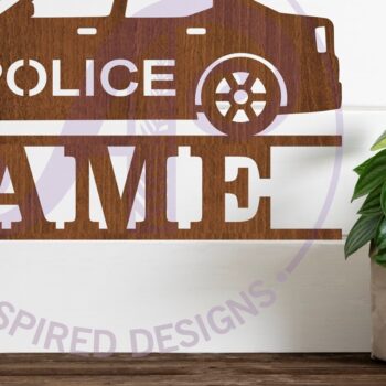 Intra απο ξύλο plywood 3mm-4mm πάχος – Πινακίδα ονόματος αστυνομικού αυτοκινήτου Δίασταση  20x20 cm INTRAFABR-95758274 - Image 1