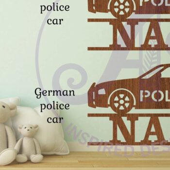 Intra απο ξύλο plywood 3mm-4mm πάχος – Πινακίδα ονόματος αστυνομικού αυτοκινήτου Δίασταση  20x20 cm INTRAFABR-95758274 - Image 2