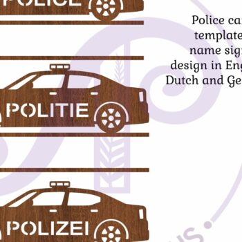 Intra απο ξύλο plywood 3mm-4mm πάχος – Πινακίδα ονόματος αστυνομικού αυτοκινήτου Δίασταση  20x20 cm INTRAFABR-95758274 - Image 3