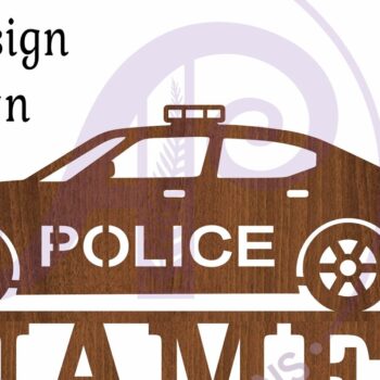 Intra απο ξύλο plywood 3mm-4mm πάχος – Πινακίδα ονόματος αστυνομικού αυτοκινήτου Δίασταση  20x20 cm INTRAFABR-95758274 - Image 4