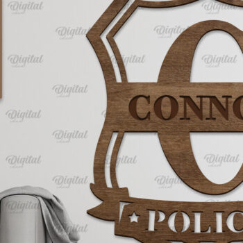 Intra απο ξύλο plywood 3mm-4mm πάχος – Πακέτο κοπής με λέιζερ μονογράμματα ονόματος αστυνομίας Δίασταση  20x20 cm INTRAFABR-97003052 - Image 4