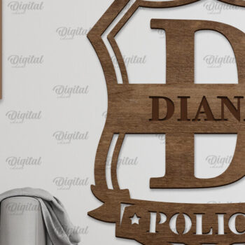 Intra απο ξύλο plywood 3mm-4mm πάχος – Πακέτο κοπής με λέιζερ μονογράμματα ονόματος αστυνομίας Δίασταση  20x20 cm INTRAFABR-97003052 - Image 5