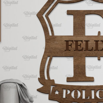 Intra απο ξύλο plywood 3mm-4mm πάχος – Πακέτο κοπής με λέιζερ μονογράμματα ονόματος αστυνομίας Δίασταση  20x20 cm INTRAFABR-97003052 - Image 7