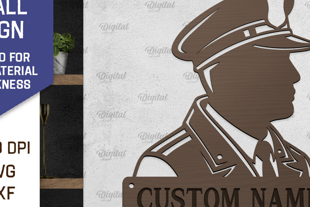 Intra απο ξύλο plywood 3mm-4mm πάχος – Αστυνομική επιγραφή τοίχου Αστυνομικός Δίασταση  40x30 cm INTRAFABR-98461912