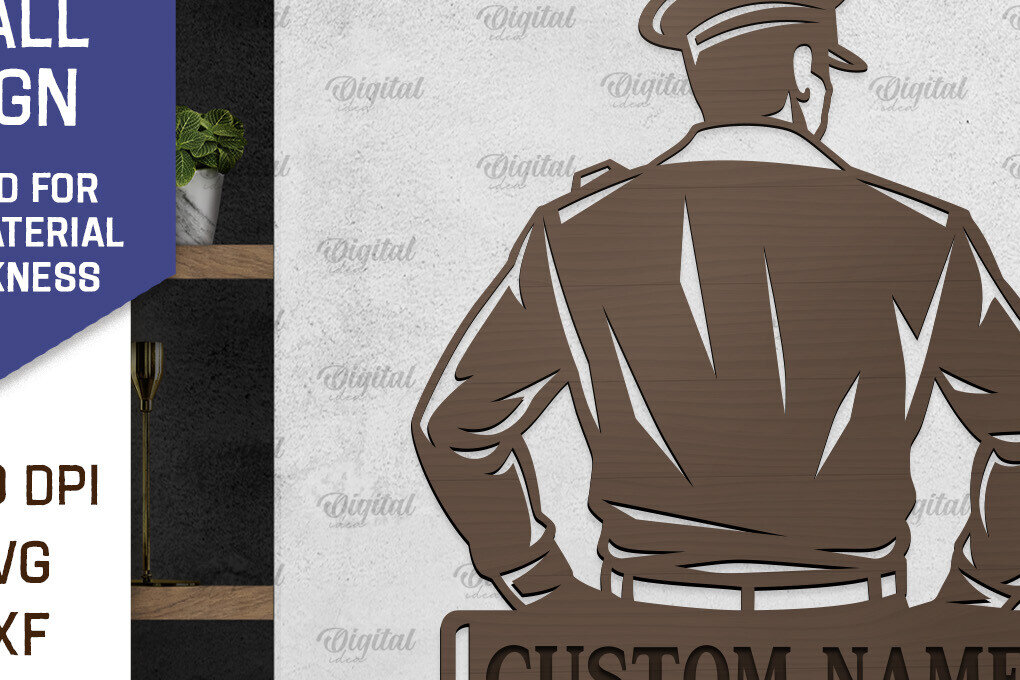 Intra απο ξύλο plywood 3mm-4mm πάχος – Αστυνομική επιγραφή τοίχου Αστυνομικός Δίασταση  40x30 cm INTRAFABR-98461957