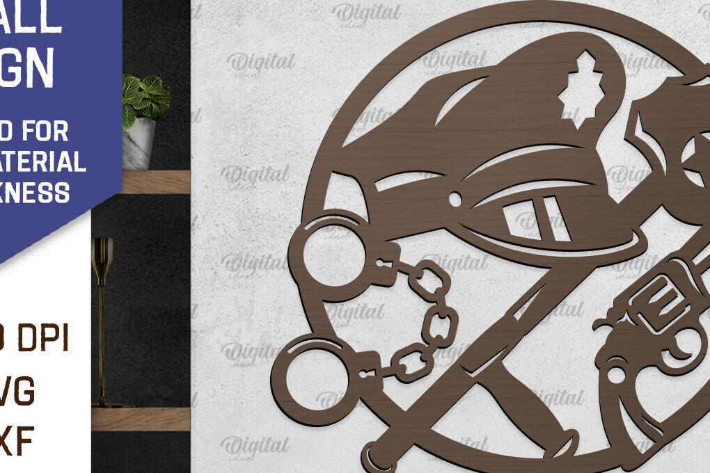 Intra απο ξύλο plywood 3mm-4mm πάχος – Αστυνομική επιγραφή τοίχου Αστυνομικός Δίασταση  40x30 cm INTRAFABR-98462087