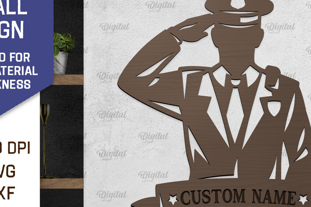 Intra απο ξύλο plywood 3mm-4mm πάχος – Αστυνομική επιγραφή τοίχου Αστυνομικός Δίασταση  40x30 cm INTRAFABR-98461578