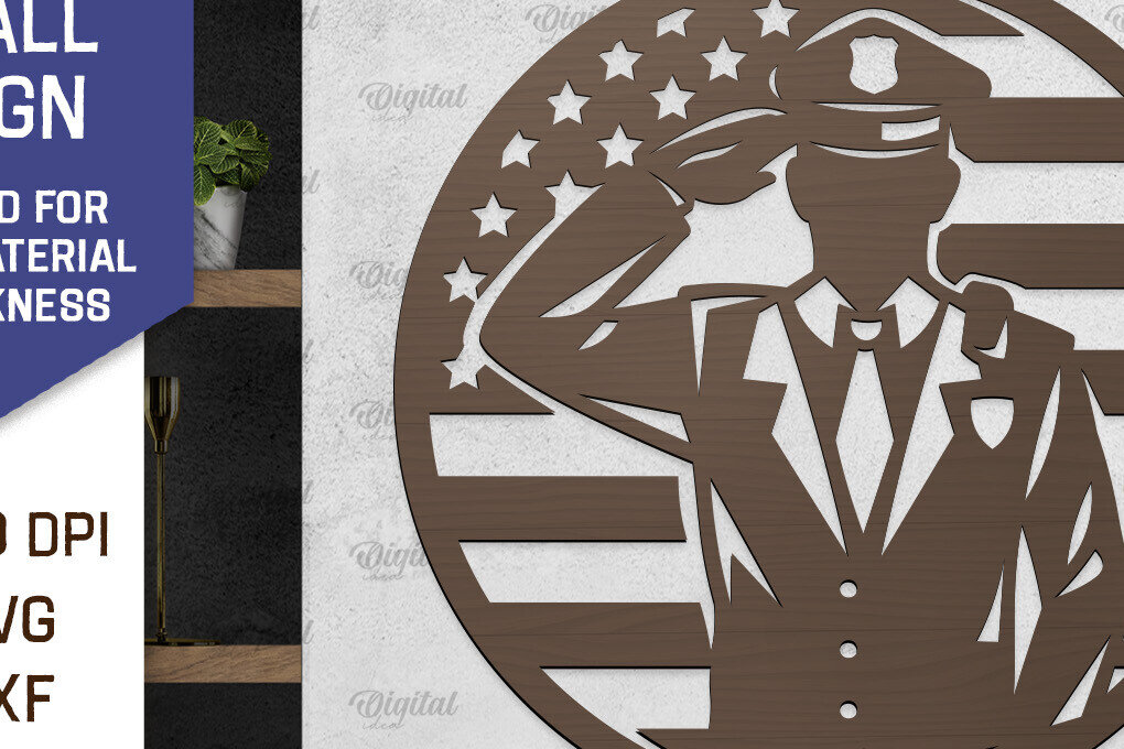 Intra απο ξύλο plywood 3mm-4mm πάχος – Αστυνομική επιγραφή τοίχου Αστυνομικός Δίασταση  40x30 cm INTRAFABR-98461762