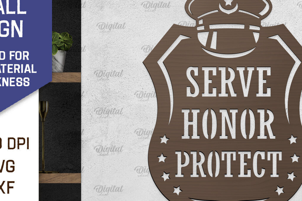 Intra απο ξύλο plywood 3mm-4mm πάχος – Αστυνομική επιγραφή τοίχου Αστυνομικός Δίασταση  40x30 cm INTRAFABR-98461807