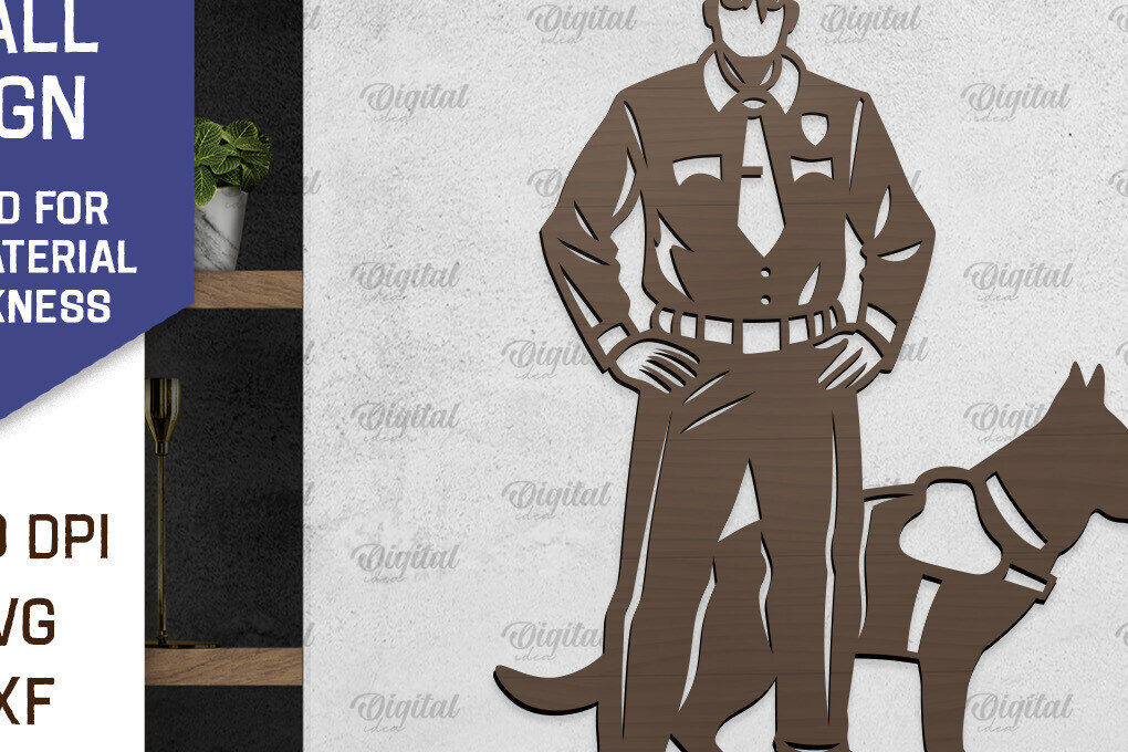 Intra απο ξύλο plywood 3mm-4mm πάχος – Αστυνομική επιγραφή τοίχου Αστυνομικός Δίασταση  40x30 cm INTRAFABR-98461271