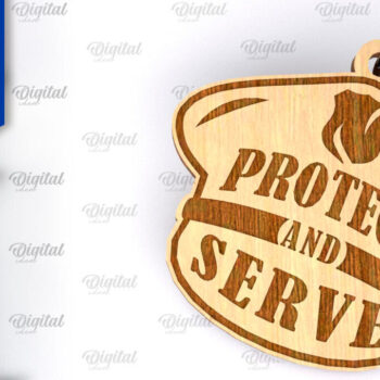 Intra απο ξύλο plywood 3mm-4mm πάχος – Ξύλινο μπρελόκ αστυνομικής κοπής με λέιζερ Δίασταση  5x5 cm INTRAFABR-99551129 - Image 1