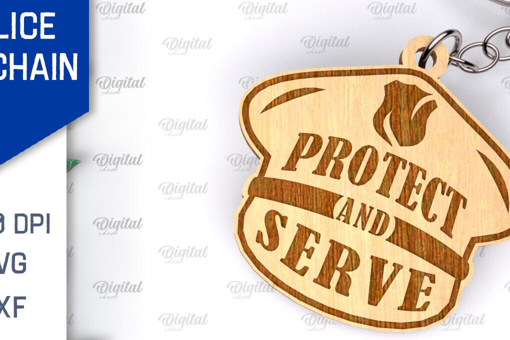 Intra απο ξύλο plywood 3mm-4mm πάχος – Ξύλινο μπρελόκ αστυνομικής κοπής με λέιζερ Δίασταση  5x5 cm INTRAFABR-99551129