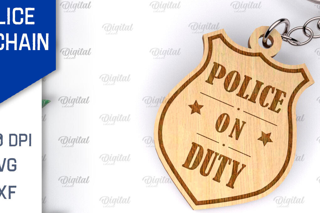 Intra απο ξύλο plywood 3mm-4mm πάχος – Ξύλινο μπρελόκ αστυνομικής κοπής με λέιζερ Δίασταση  5x5 cm INTRAFABR-99551140