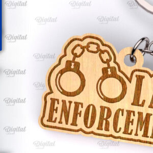 Intra απο ξύλο plywood 3mm-4mm πάχος – Ξύλινο μπρελόκ αστυνομικής κοπής με λέιζερ Δίασταση 5x5 cm INTRAFABR-99551164