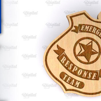 Intra απο ξύλο plywood 3mm-4mm πάχος – Ξύλινο μπρελόκ αστυνομικής κοπής με λέιζερ Δίασταση  5x5 cm INTRAFABR-99551235 - Image 1