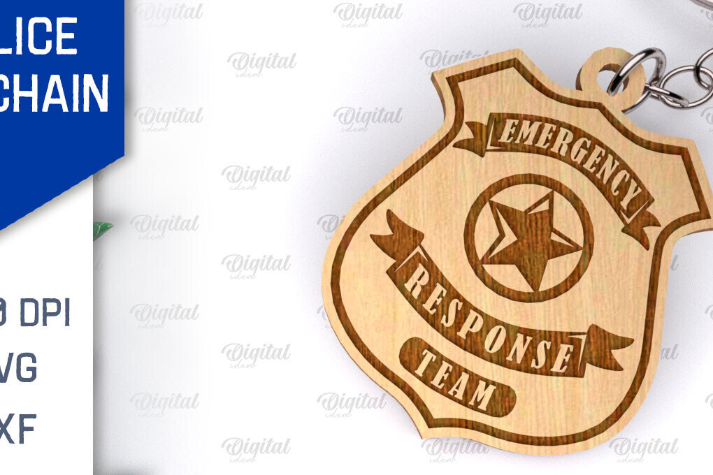 Intra απο ξύλο plywood 3mm-4mm πάχος – Ξύλινο μπρελόκ αστυνομικής κοπής με λέιζερ Δίασταση  5x5 cm INTRAFABR-99551235