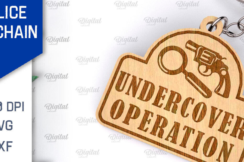 Intra απο ξύλο plywood 3mm-4mm πάχος – Ξύλινο μπρελόκ αστυνομικής κοπής με λέιζερ Δίασταση  5x5 cm INTRAFABR-99551280