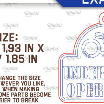 Intra απο ξύλο plywood 3mm-4mm πάχος – Ξύλινο μπρελόκ αστυνομικής κοπής με λέιζερ Δίασταση  5x5 cm INTRAFABR-99551280 - Image 2