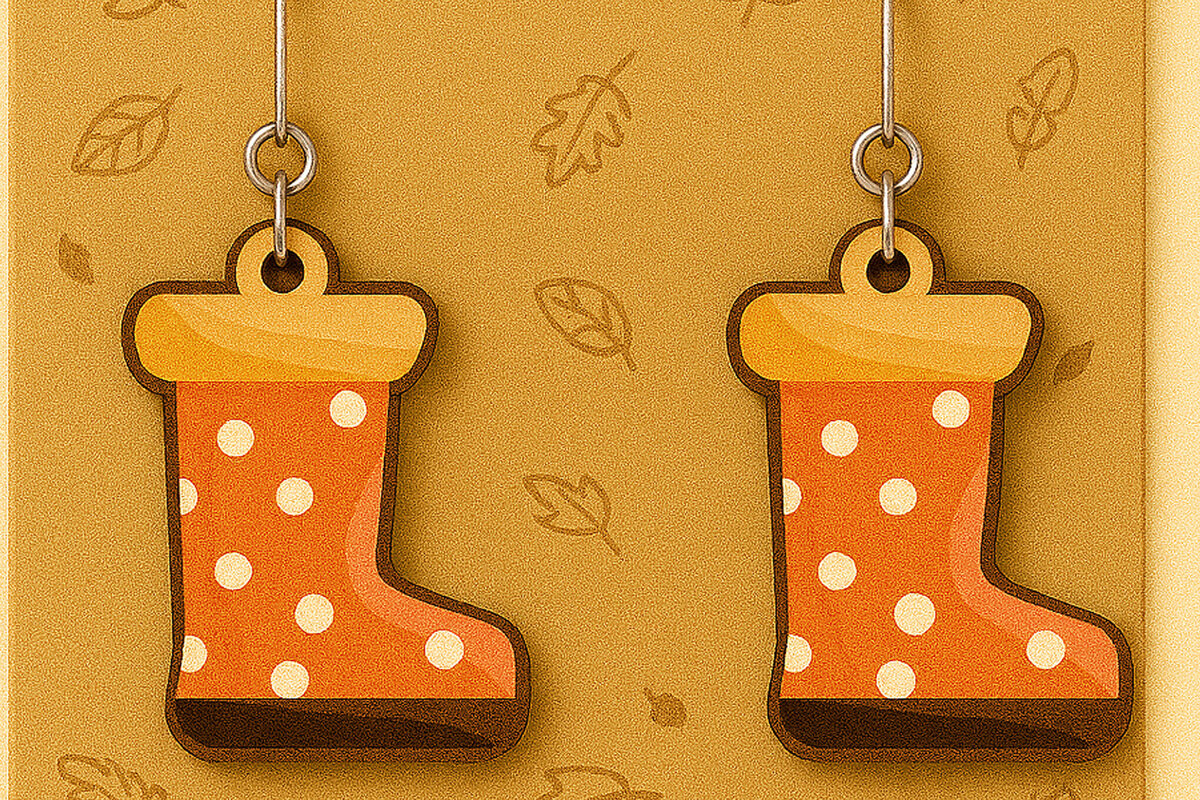 Intra απο ξύλο plywood 3mm-4mm πάχος – Πουά Σκουλαρίκια Δίασταση  5x5 cm INTRAFABR-125310792