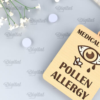 Intra απο ξύλο plywood 3mm-4mm πάχος – Προειδοποίηση για αλλεργία σε γύρη Ετικέτα κοπής με λέιζερ Δίασταση 20x20 cm INTRAFABR-97159767 - Image 1