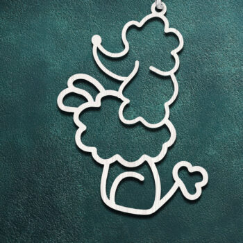 Intra απο ξύλο plywood 3mm-4mm πάχος – Αρχείο κοπής με λέιζερ σκουλαρίκια σκυλάκου κανίς Δίασταση  5x5 cm INTRAFABR-118954624 - Image 2