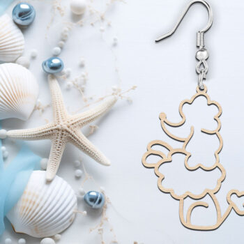 Intra απο ξύλο plywood 3mm-4mm πάχος – Αρχείο κοπής με λέιζερ σκουλαρίκια σκυλάκου κανίς Δίασταση  5x5 cm INTRAFABR-118954624 - Image 3