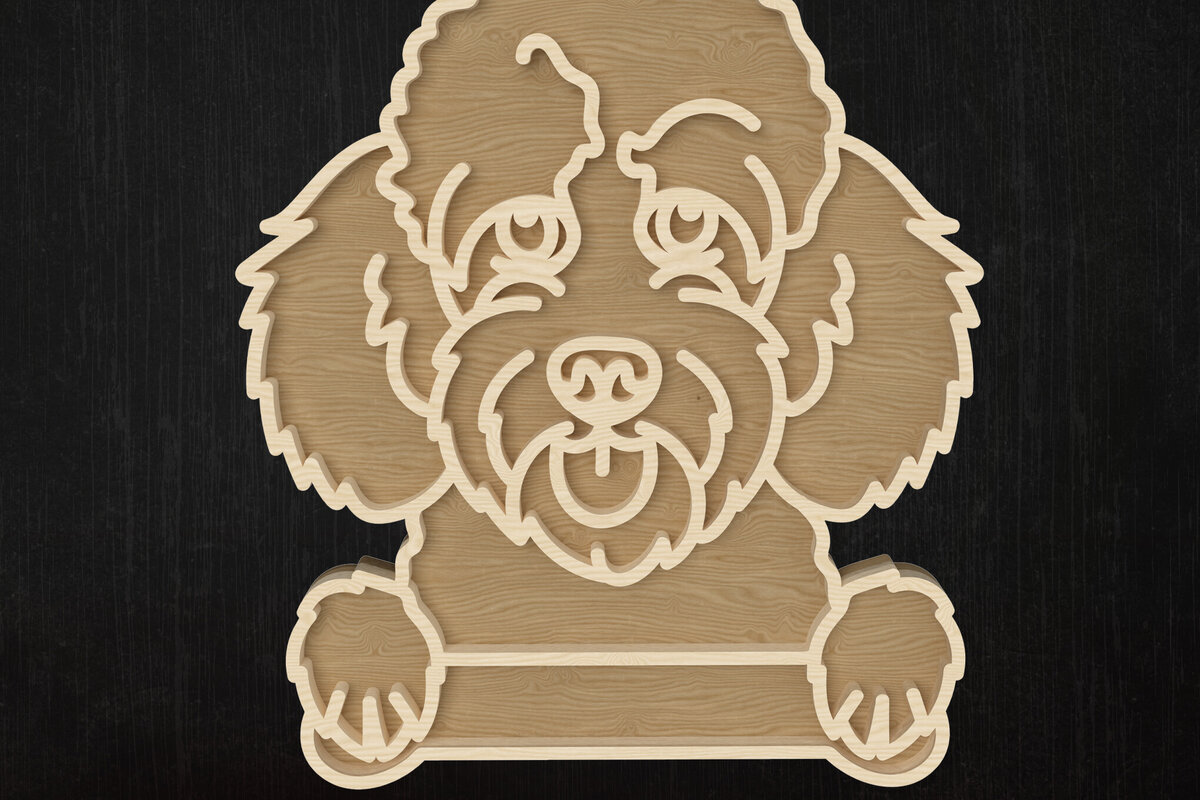 Intra απο ξύλο plywood 3mm-4mm πάχος –  κοπής με λέιζερ περίγραμμα κανίς Δίασταση  20x20 cm INTRAFABR-112507295