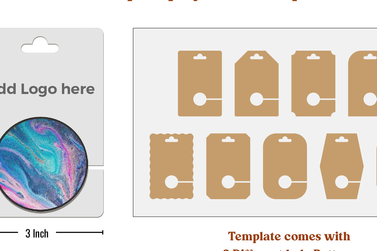 Intra απο ξύλο plywood 3mm-4mm πάχος – Pop Socket, Pop Socket Display Card Δίασταση  20x20 cm INTRAFABR-104313462