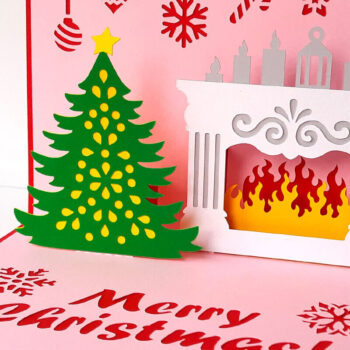 Intra απο ξύλο plywood 3mm-4mm πάχος – Αναδυόμενο πρότυπο χριστουγεννιάτικων καρτών Δίασταση  20x20 cm INTRAFABR-84318650 - Image 2