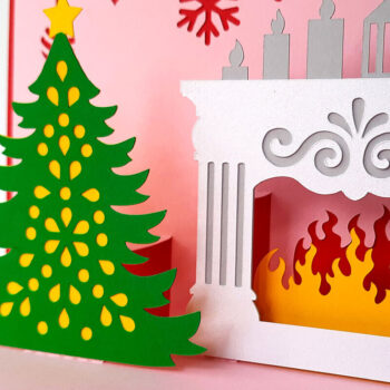 Intra απο ξύλο plywood 3mm-4mm πάχος – Αναδυόμενο πρότυπο χριστουγεννιάτικων καρτών Δίασταση  20x20 cm INTRAFABR-84318650 - Image 5