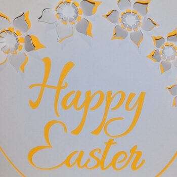 Intra απο ξύλο plywood 3mm-4mm πάχος – Pop Up Daffodil Πάσχα Δίασταση  20x20 cm INTRAFABR-28762951 - Image 1