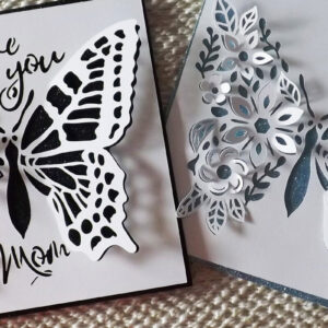 Intra απο ξύλο plywood 3mm-4mm πάχος – Pop Up Floral Butterfly Mothers Day Δίασταση 20x20 cm INTRAFABR-11252527