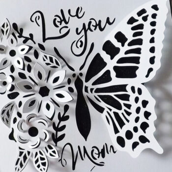 Intra απο ξύλο plywood 3mm-4mm πάχος – Pop Up Floral Butterfly Mothers Day Δίασταση 20x20 cm INTRAFABR-11252527 - Image 2