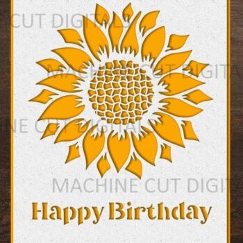 Intra απο ξύλο plywood 3mm-4mm πάχος – Αναδυόμενη κάρτα γενεθλίων Sunflower Δίασταση  20x20 cm INTRAFABR-18991114 - Image 3